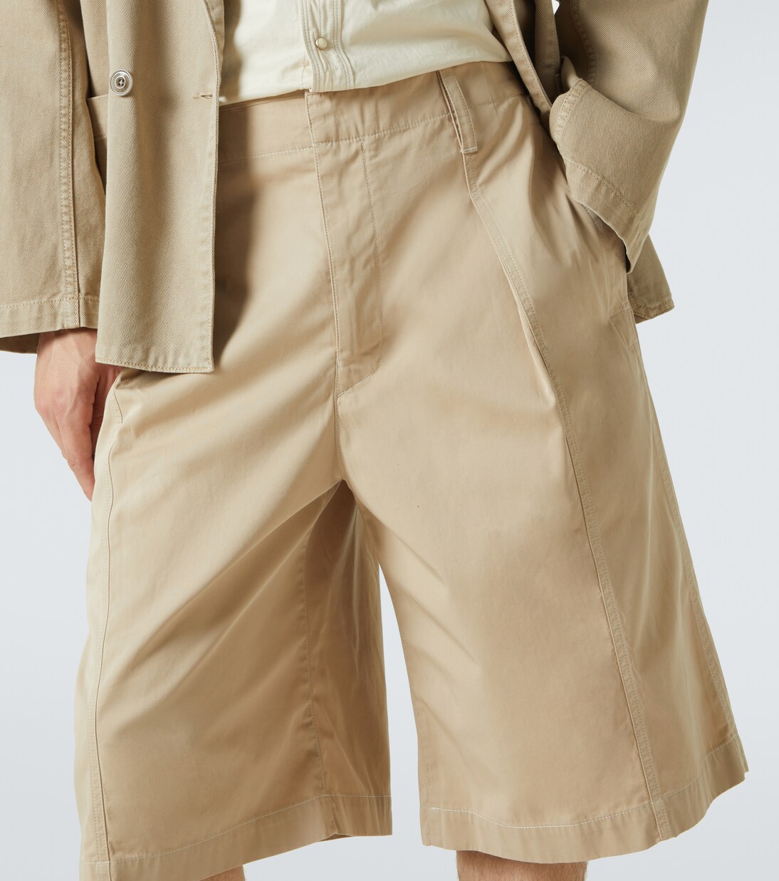 Maxi cotton twill Bermuda shorts | Lemaire