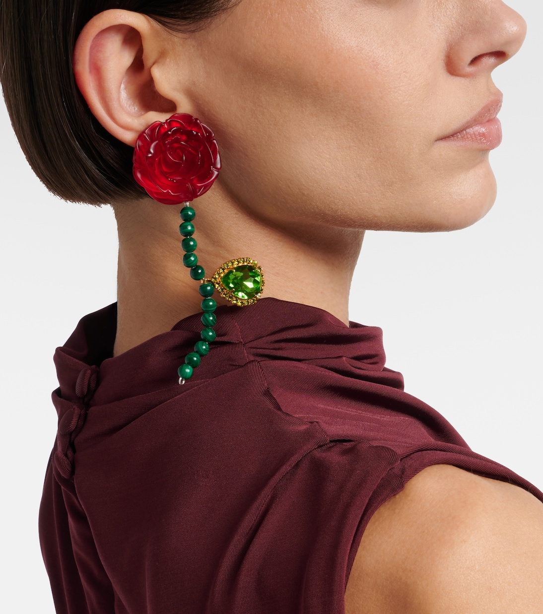 Embellished sterling silver drop earrings | Magda Butrym