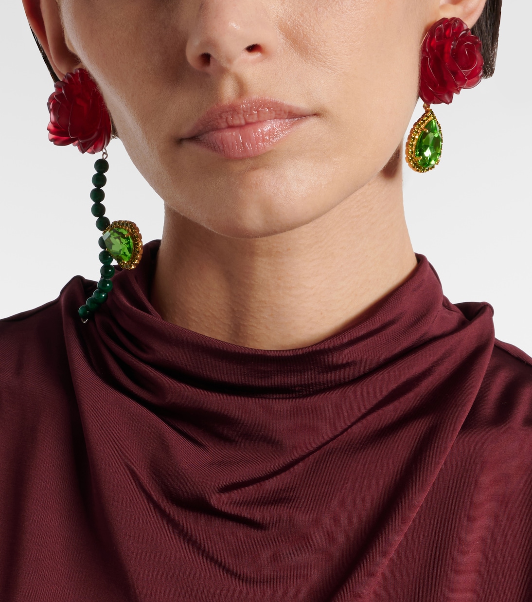 Embellished sterling silver drop earrings | Magda Butrym