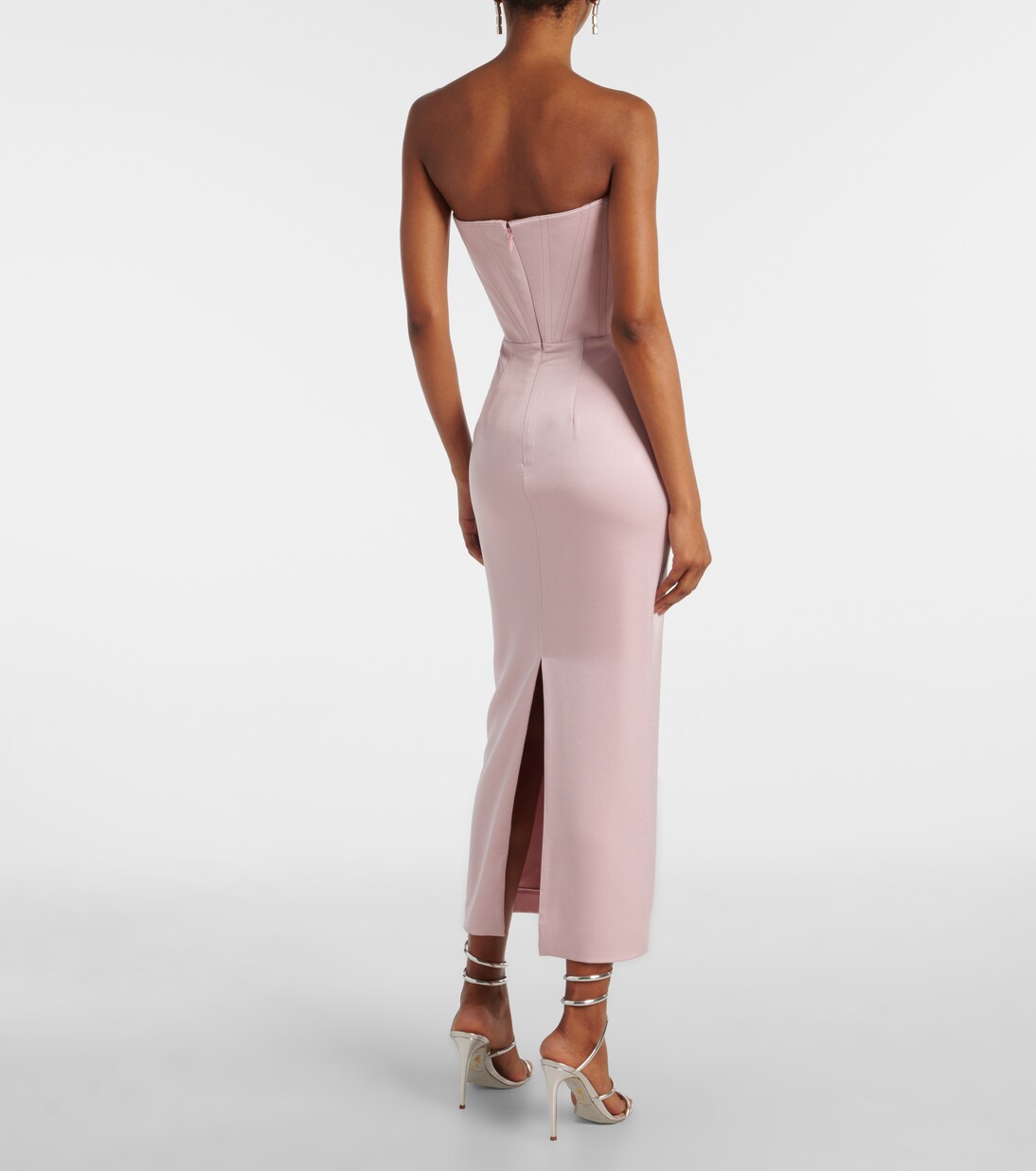 Robe midi en crêpe de satin | Alex Perry