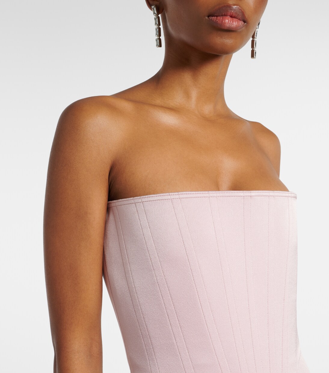 Robe midi en crêpe de satin | Alex Perry