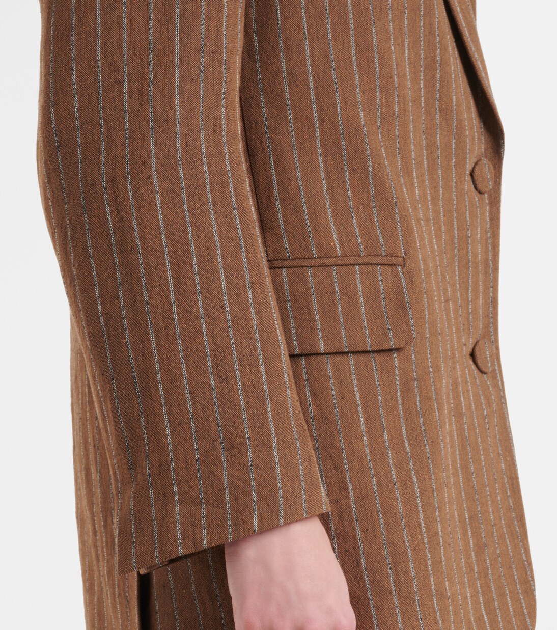 Blazer rayé en lin mélangé | Dries Van Noten