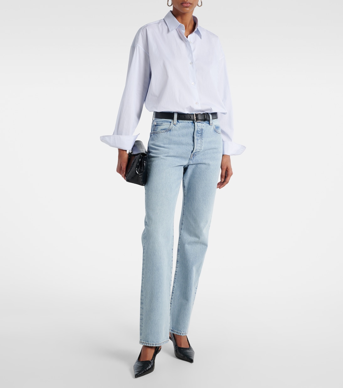 Staple high-rise straight jeans | Frame