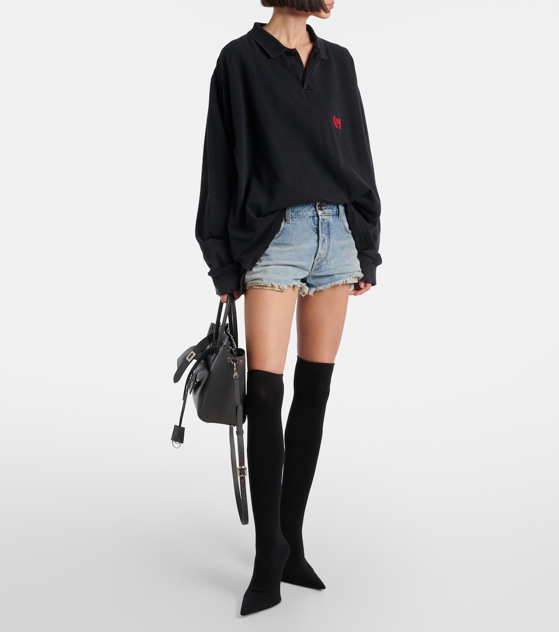 Polo Laurel Classic en piqué de algodón | Balenciaga