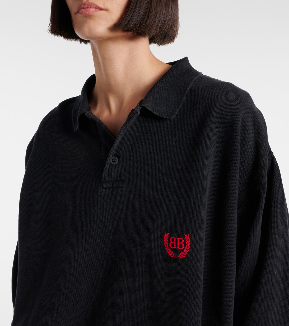 Polo Laurel Classic en piqué de algodón | Balenciaga