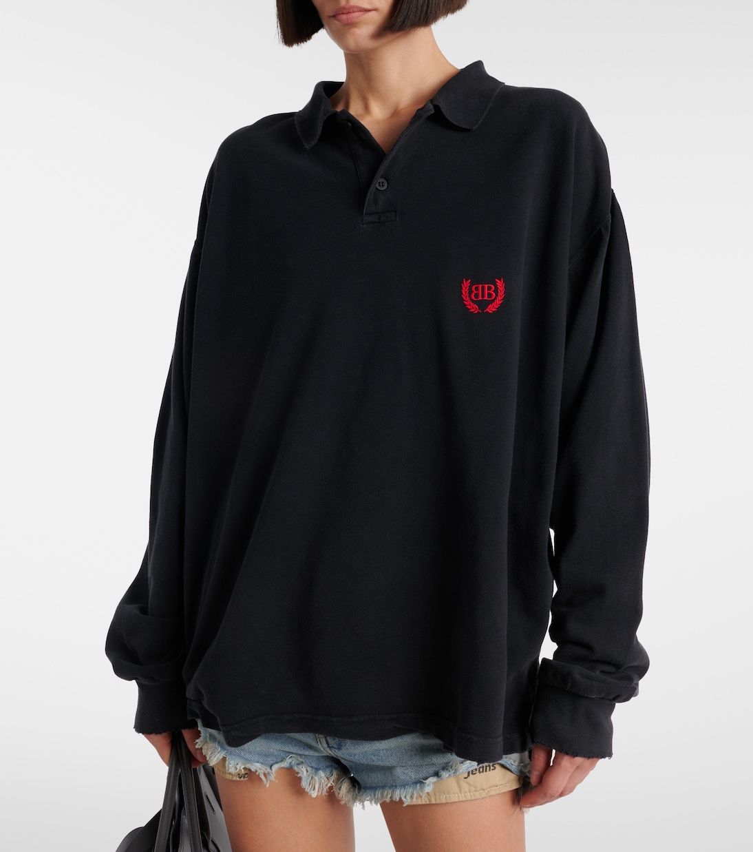 Polo Laurel Classic en piqué de algodón | Balenciaga