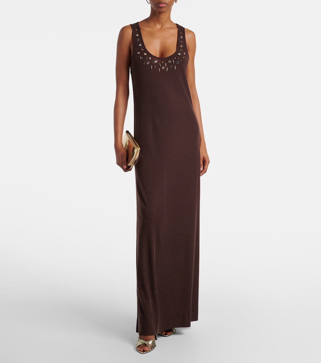 Robe longue en laine mélangée | Xu Zhi