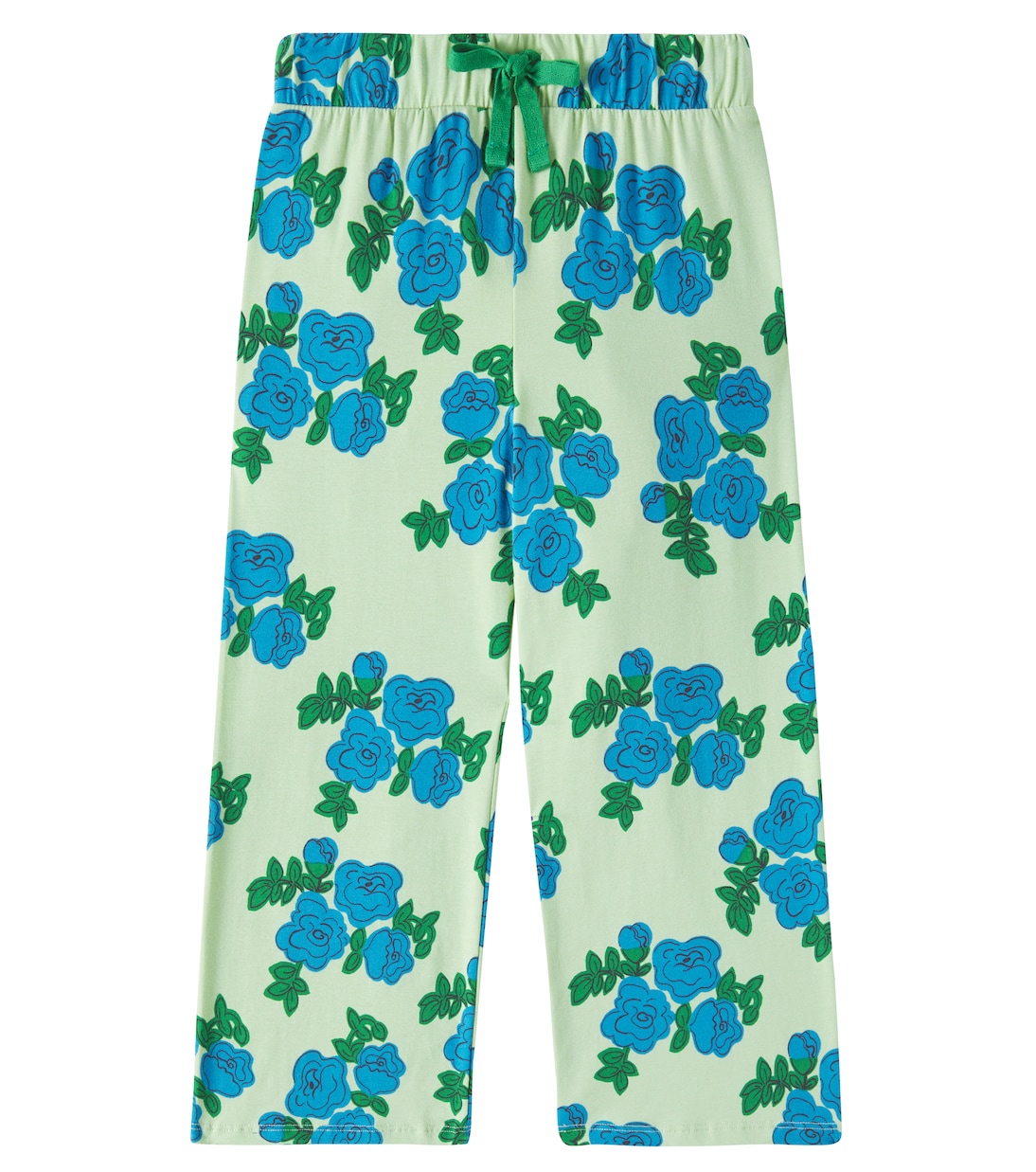Blue Roses cotton-blend pants | Mini Rodini