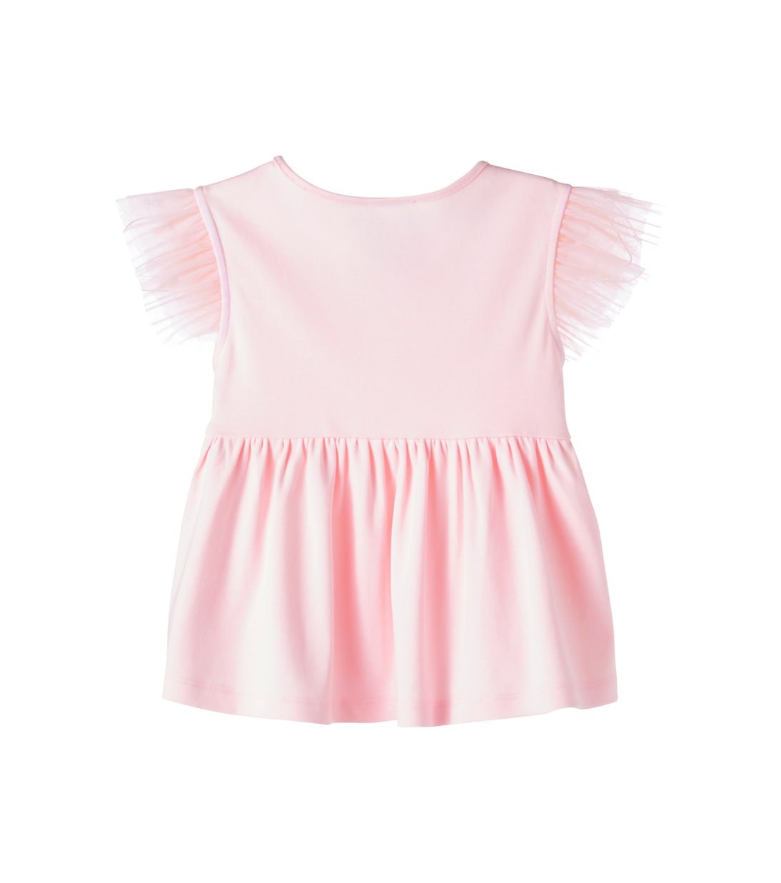 Top aus Baumwoll-Jersey mit Tüll | Self-Portrait Kids