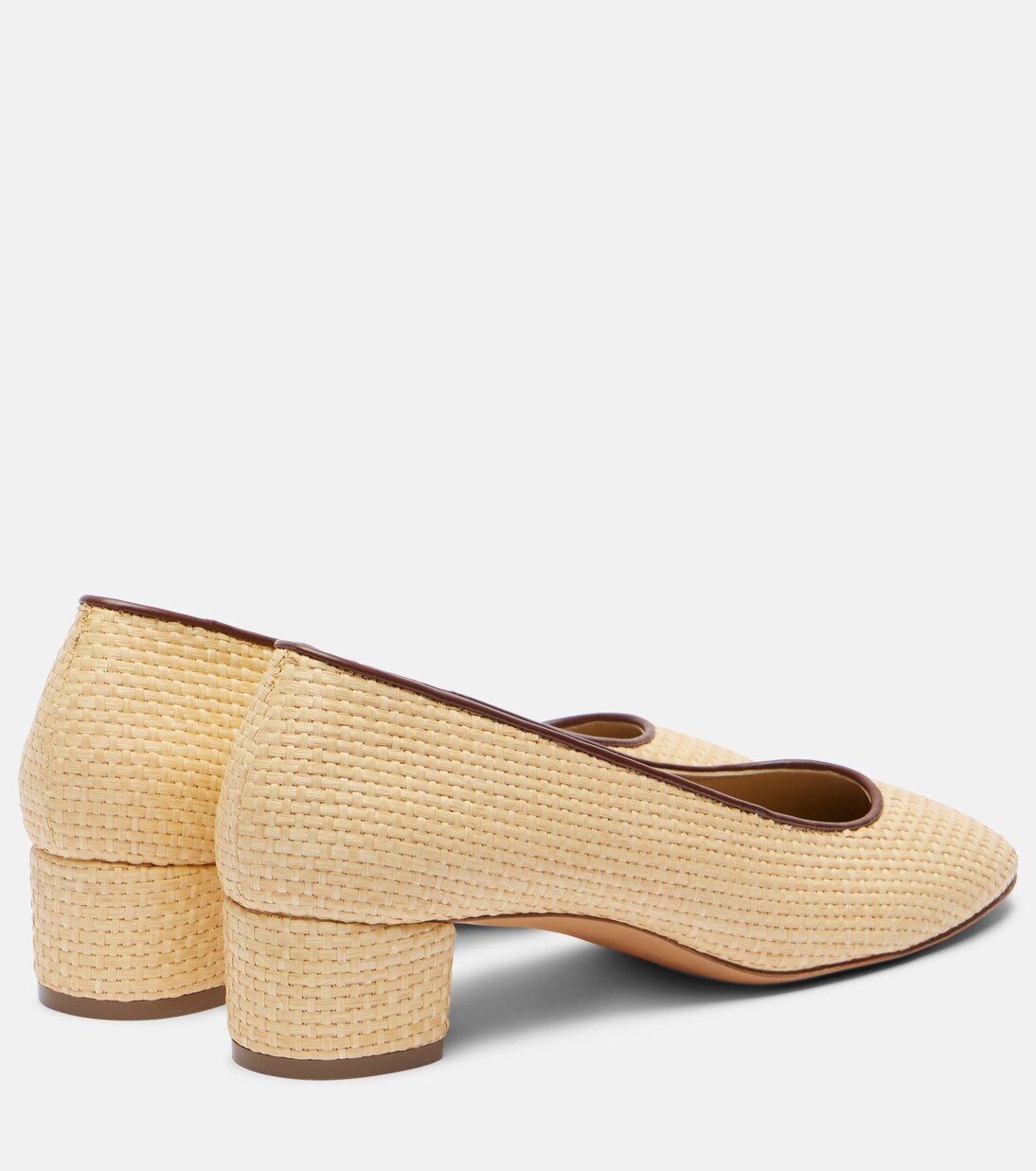 Escarpins en raphia et cuir | Le Monde Béryl
