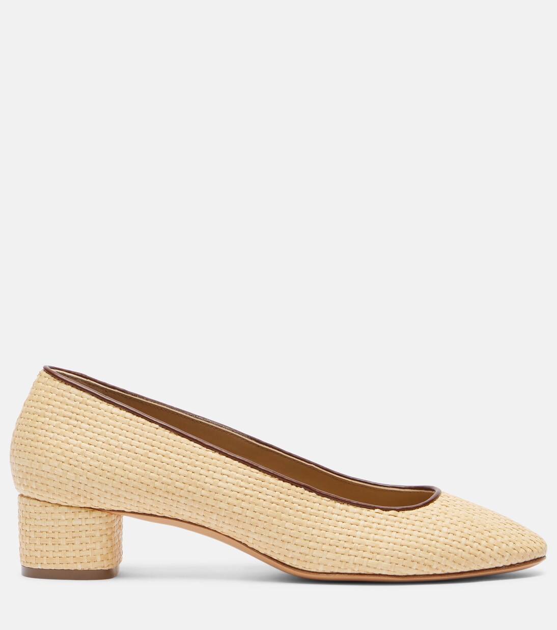 Escarpins en raphia et cuir | Le Monde Béryl