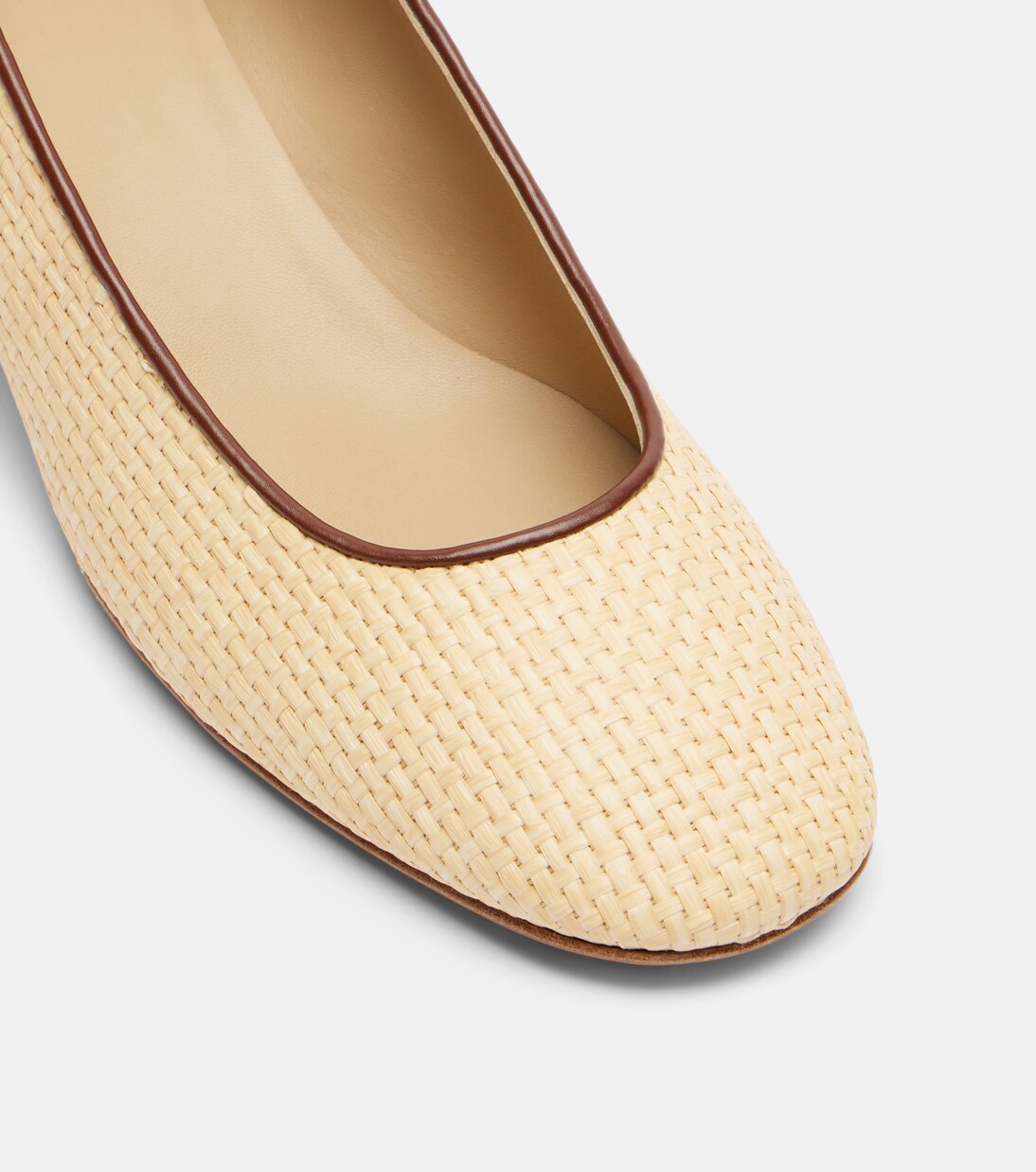 Escarpins en raphia et cuir | Le Monde Béryl