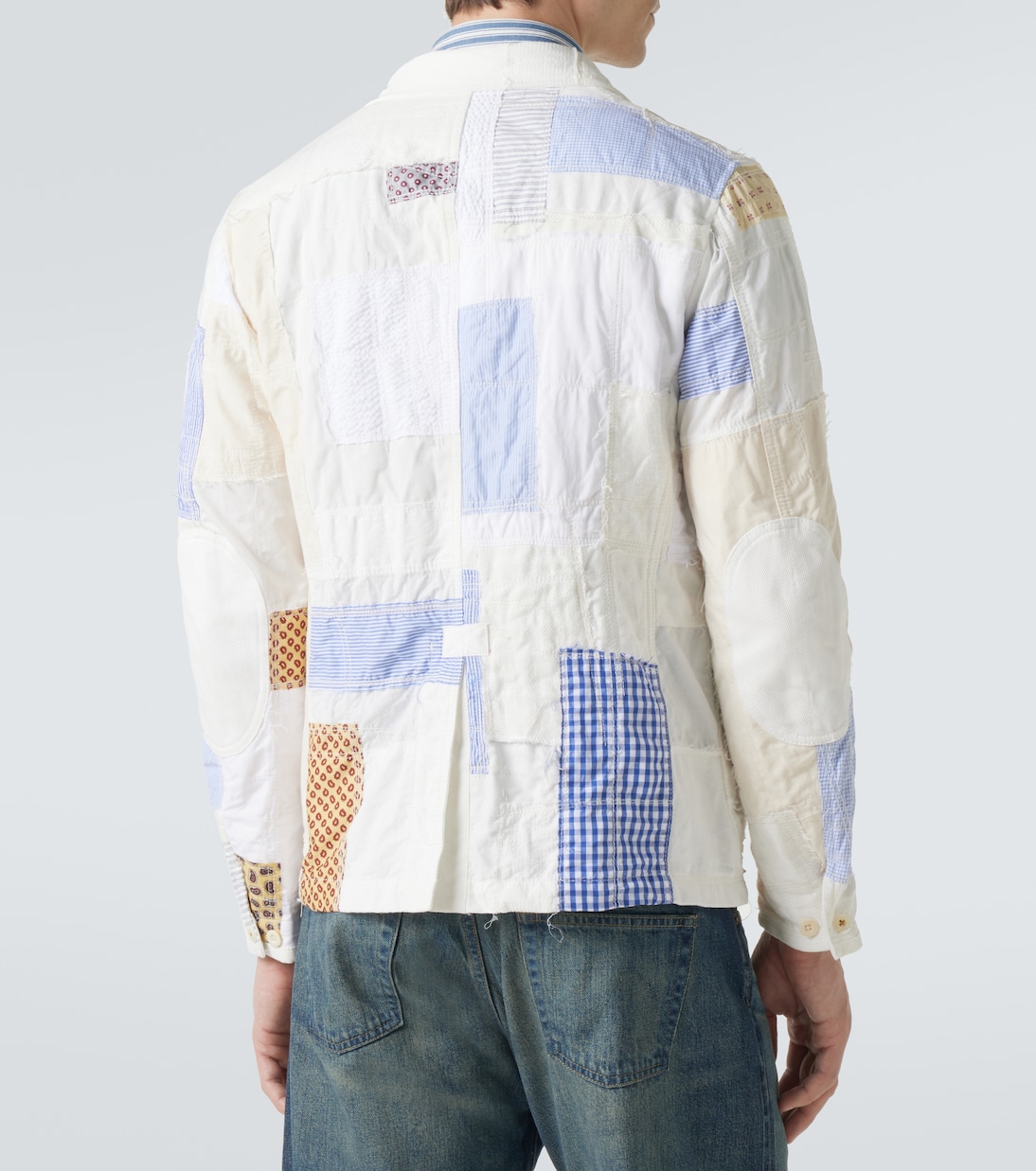 Patchwork cotton and linen-blend blazer | Junya Watanabe