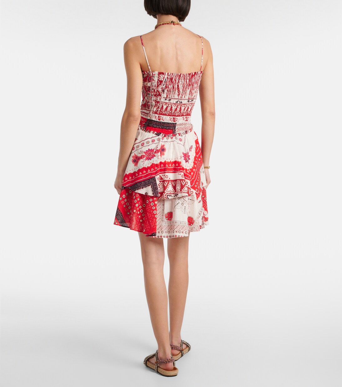 Anka shirred printed cotton minidress | Marant Etoile