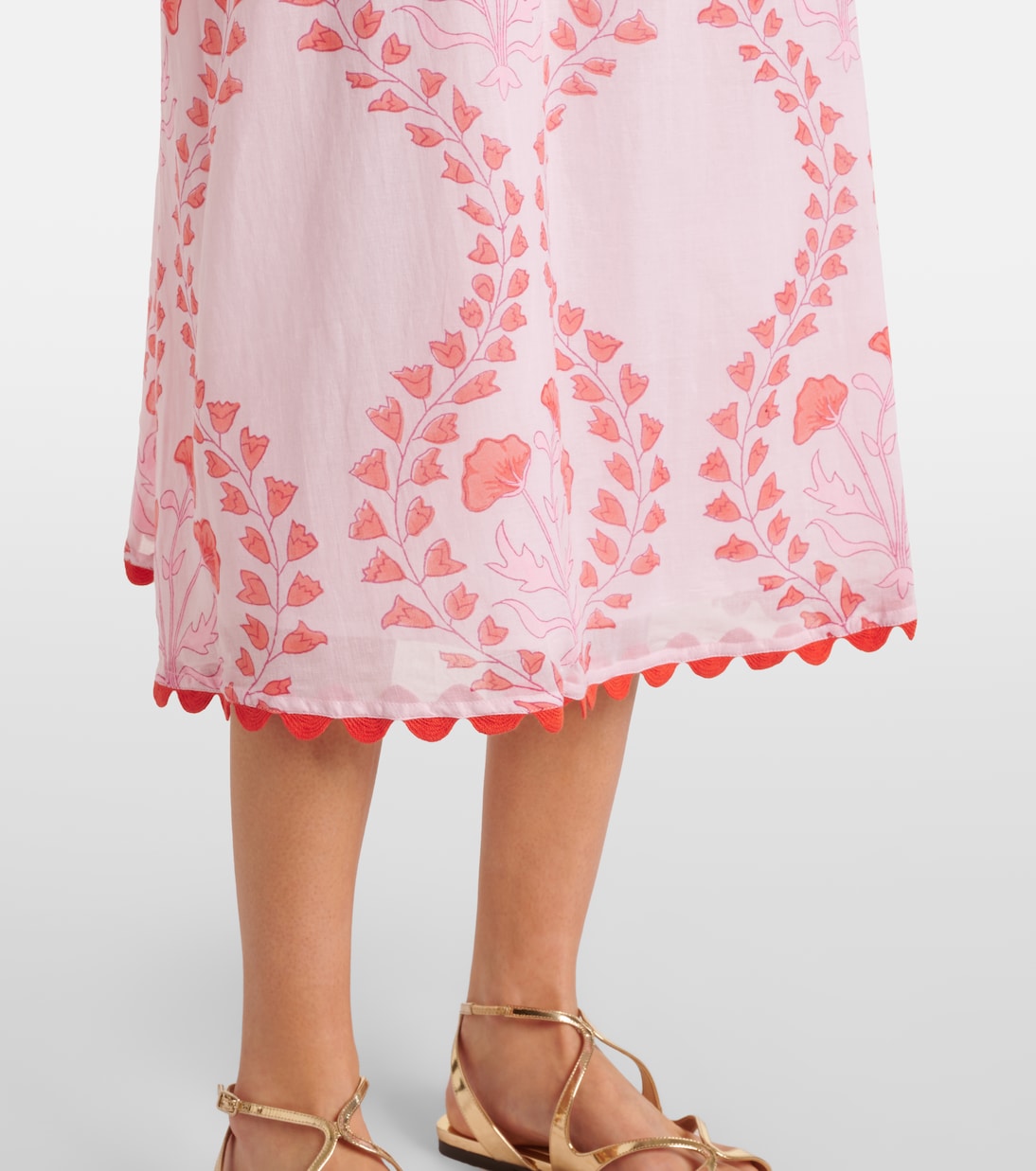 Robe midi imprimée en coton  | Juliet Dunn