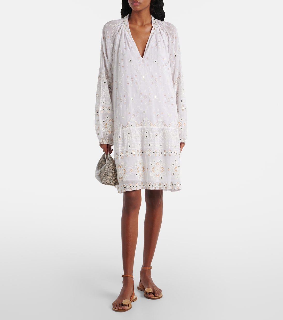 Robe brodée en coton | Juliet Dunn