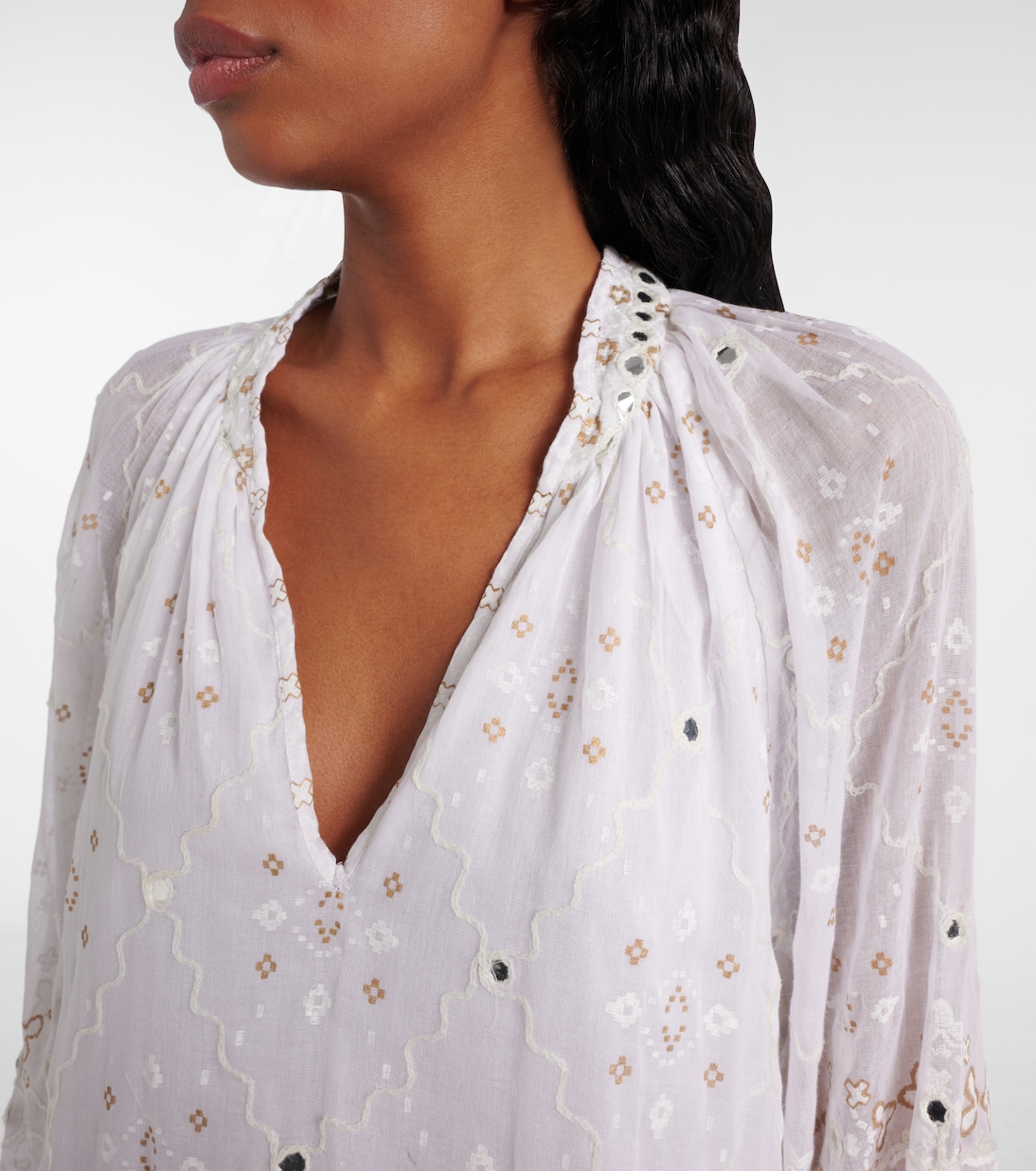 Robe brodée en coton | Juliet Dunn