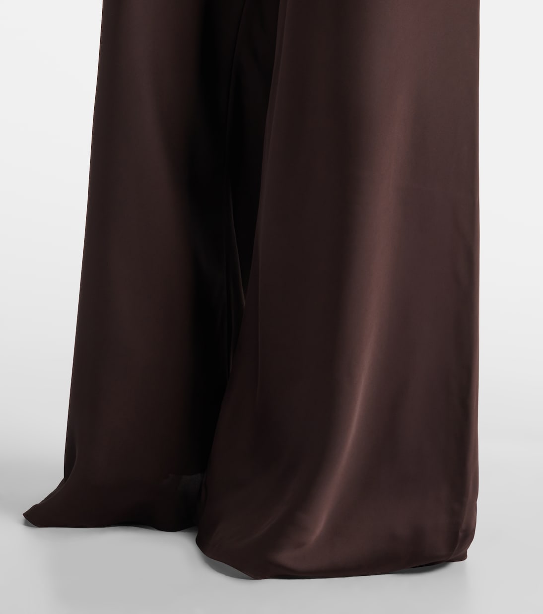 Pantalon ample à taille haute en satin | Norma Kamali
