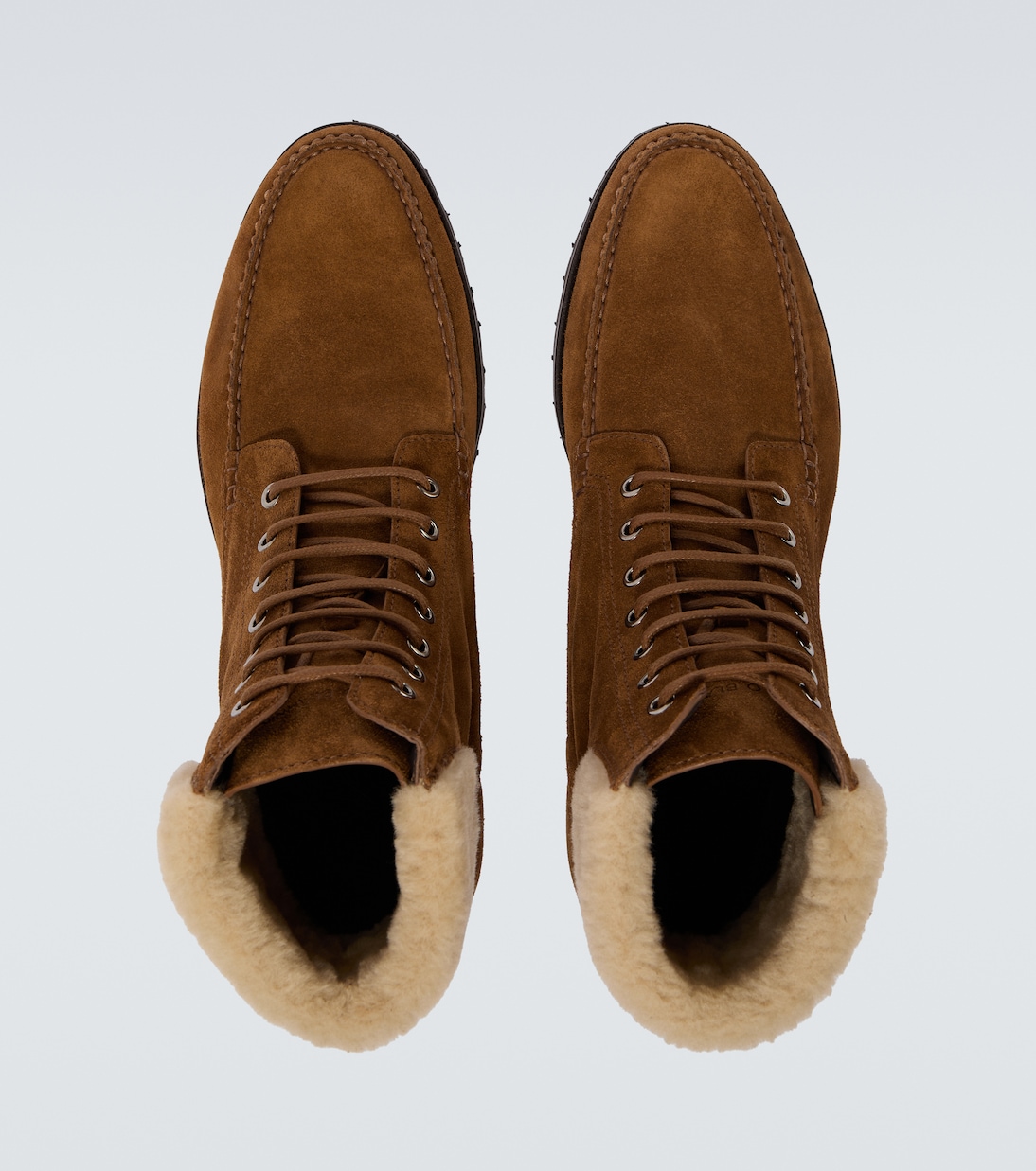 Sycamor shearling-trimmed suede boots | Manolo Blahnik
