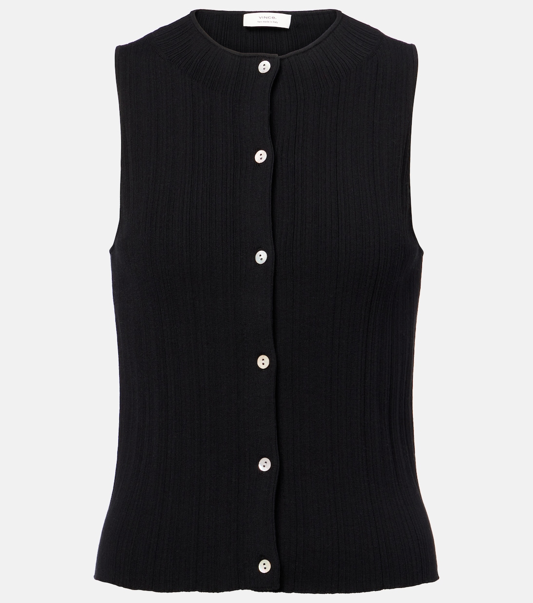 Ribbed-knit cotton top | Vince