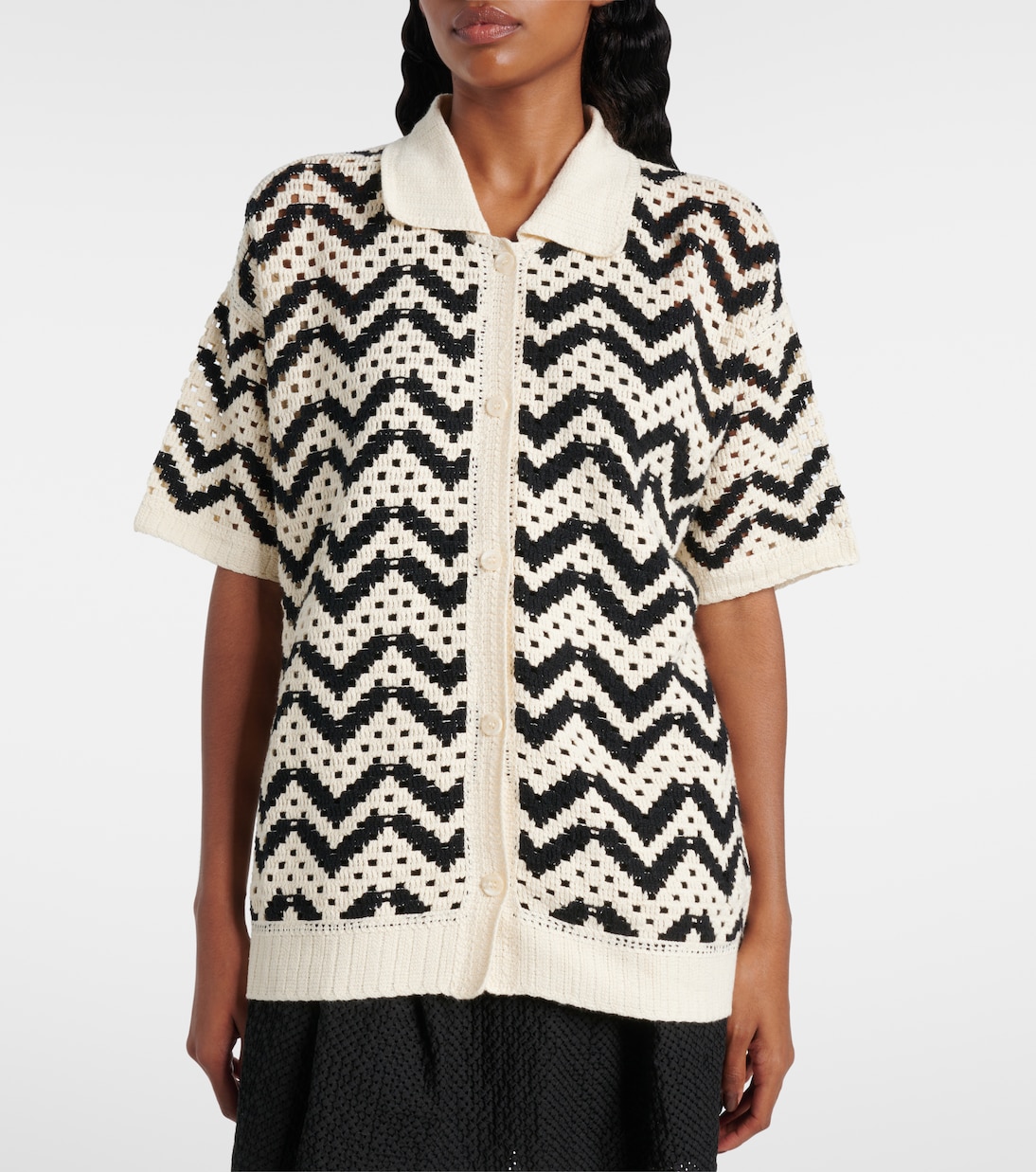 Polohemd Anais aus Häkelstrick | Varley