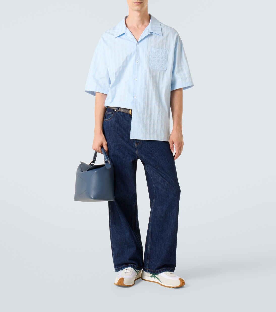 Jacquard logo cotton bowling shirt | Loewe