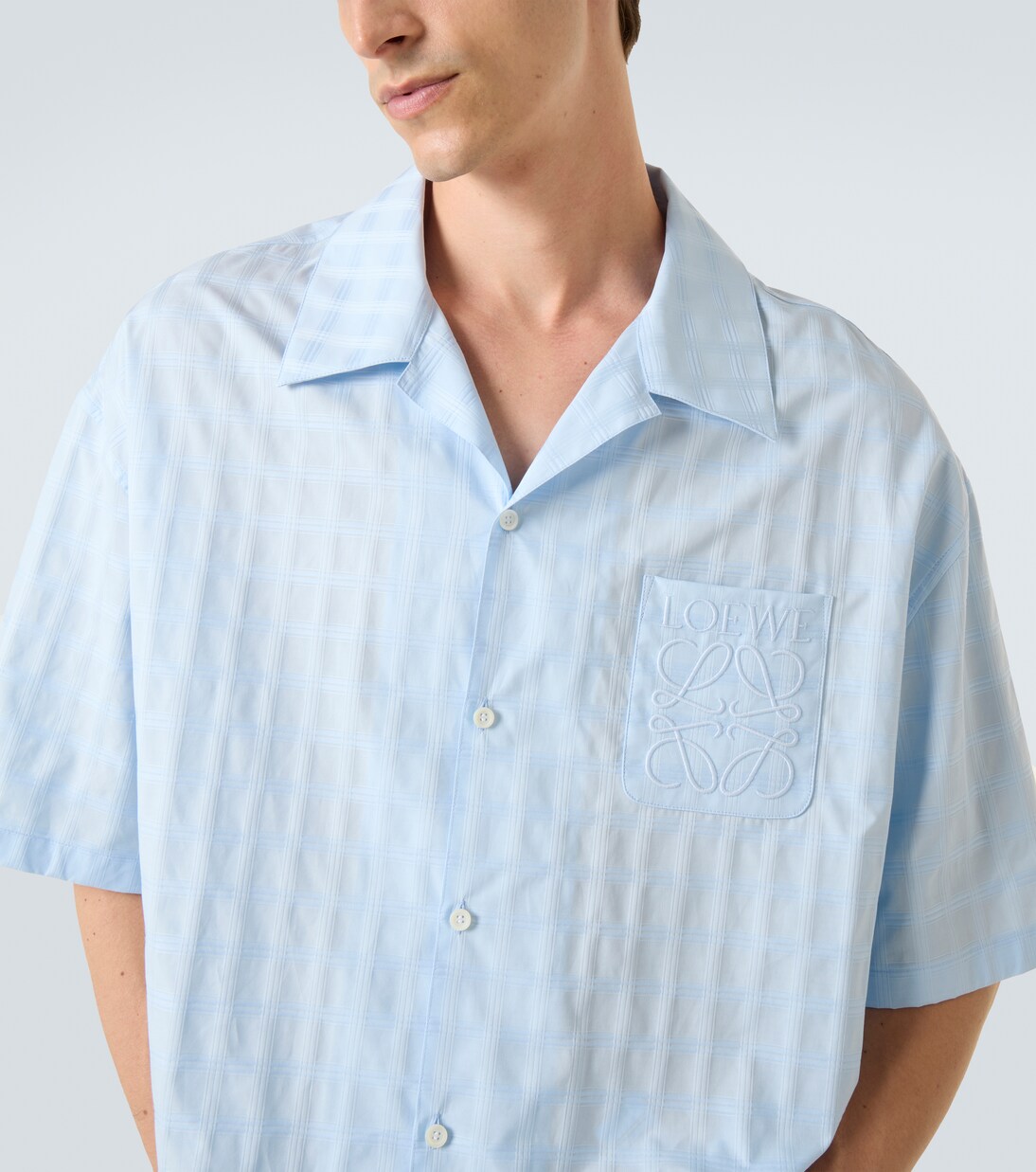 Jacquard logo cotton bowling shirt | Loewe