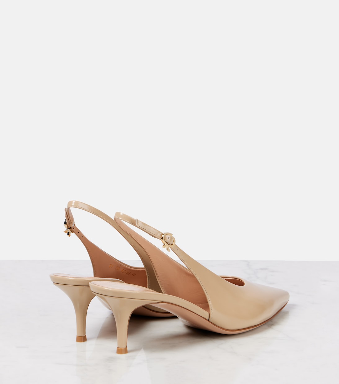 Escarpins slingback Robbie 55 en cuir verni | Gianvito Rossi