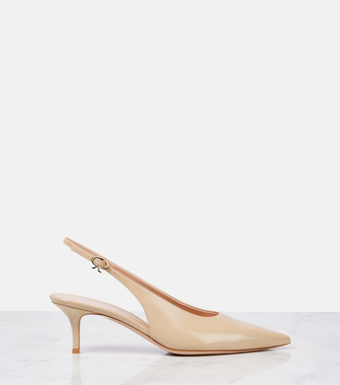 Escarpins slingback Robbie 55 en cuir verni | Gianvito Rossi