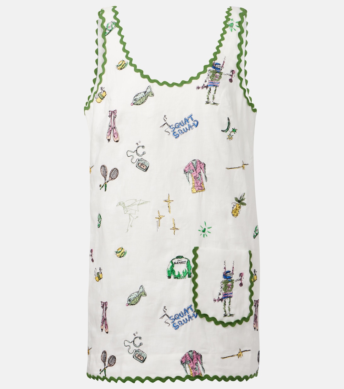 Play embroidered linen minidress | Alémais