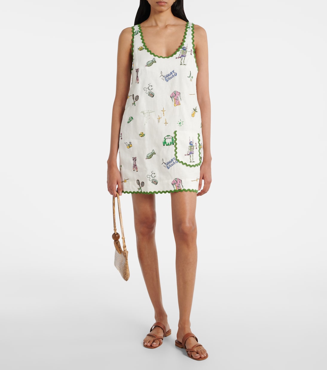 Play embroidered linen minidress | Alémais