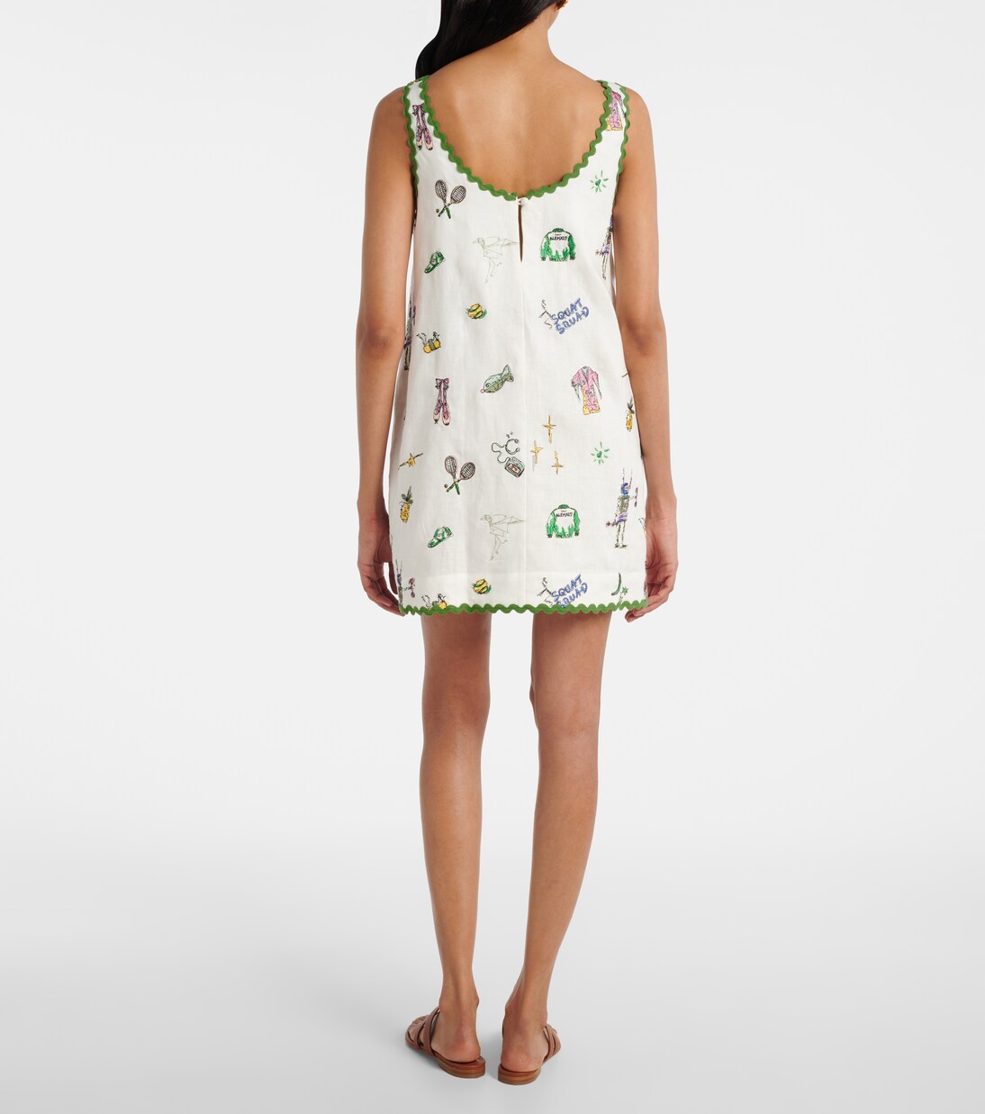 Play embroidered linen minidress | Alémais