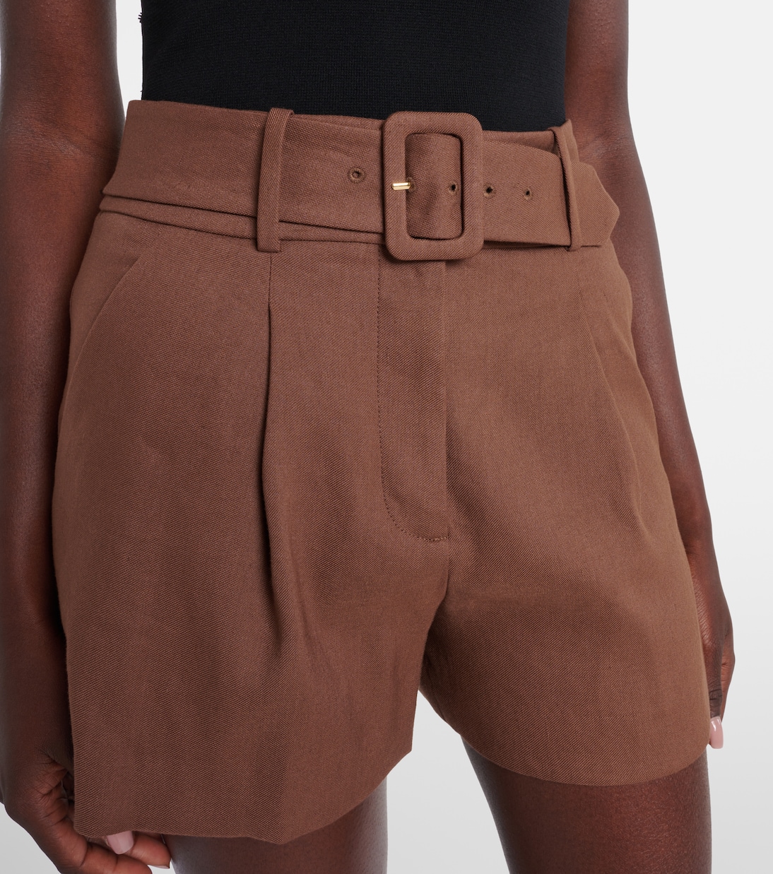 Piper束带亚麻混纺短裤 | Veronica Beard
