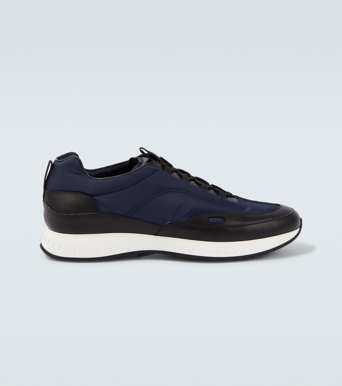 Leather-trimmed slip-on sneakers | John Lobb