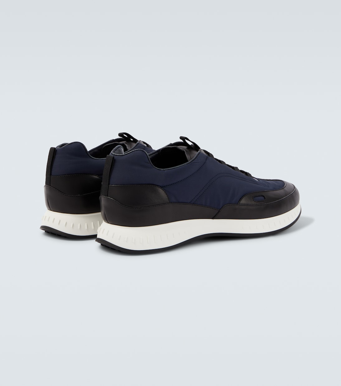 Leather-trimmed slip-on sneakers | John Lobb