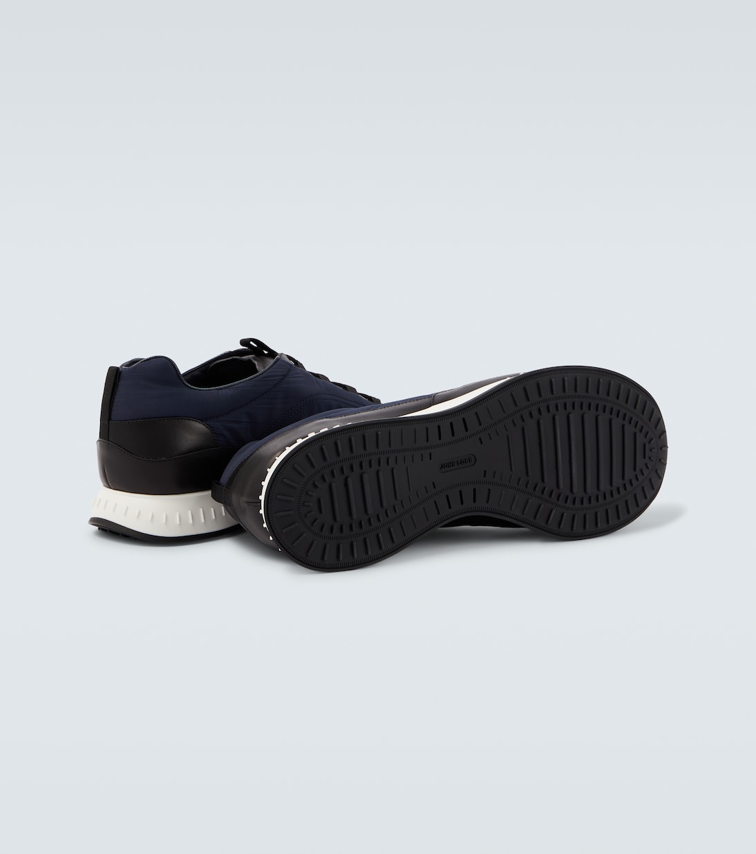 Leather-trimmed slip-on sneakers | John Lobb