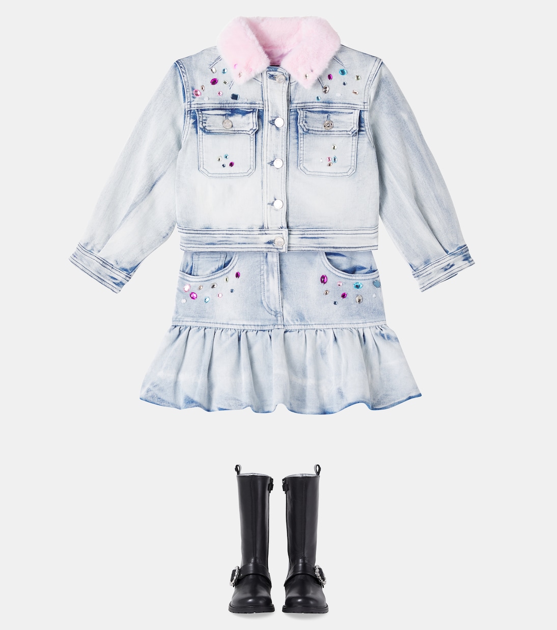 X Disney® - Minigonna di jeans Stitch  | Monnalisa