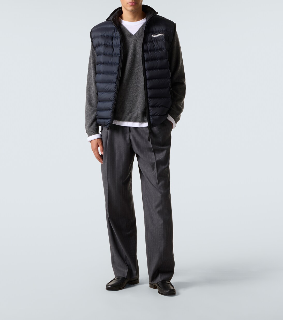 Layered cashmere sweater | Miu Miu