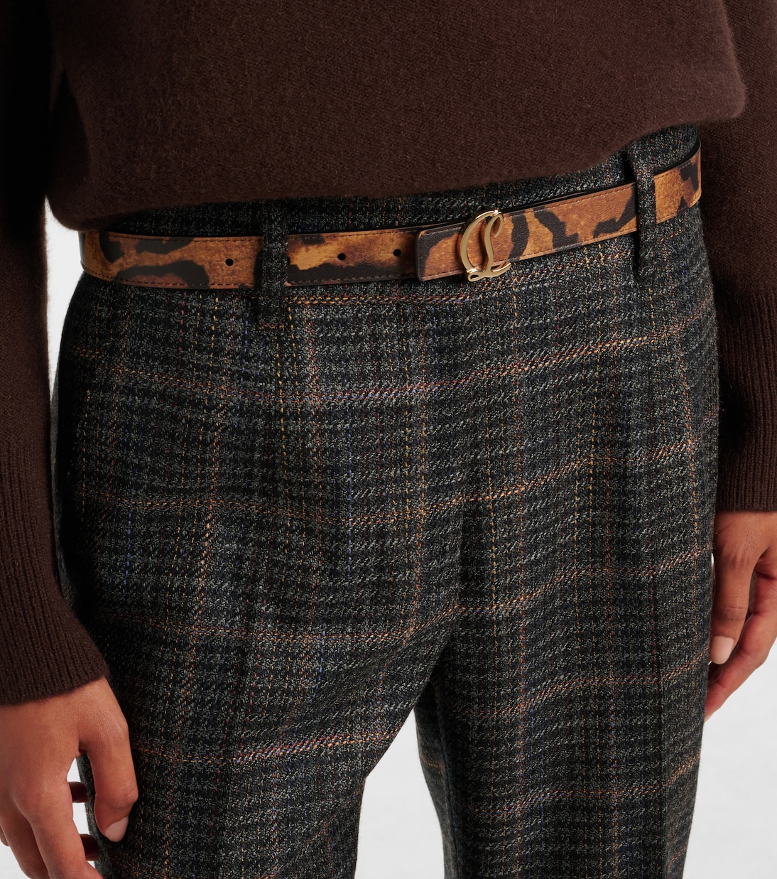 Leopard-print leather belt | Christian Louboutin