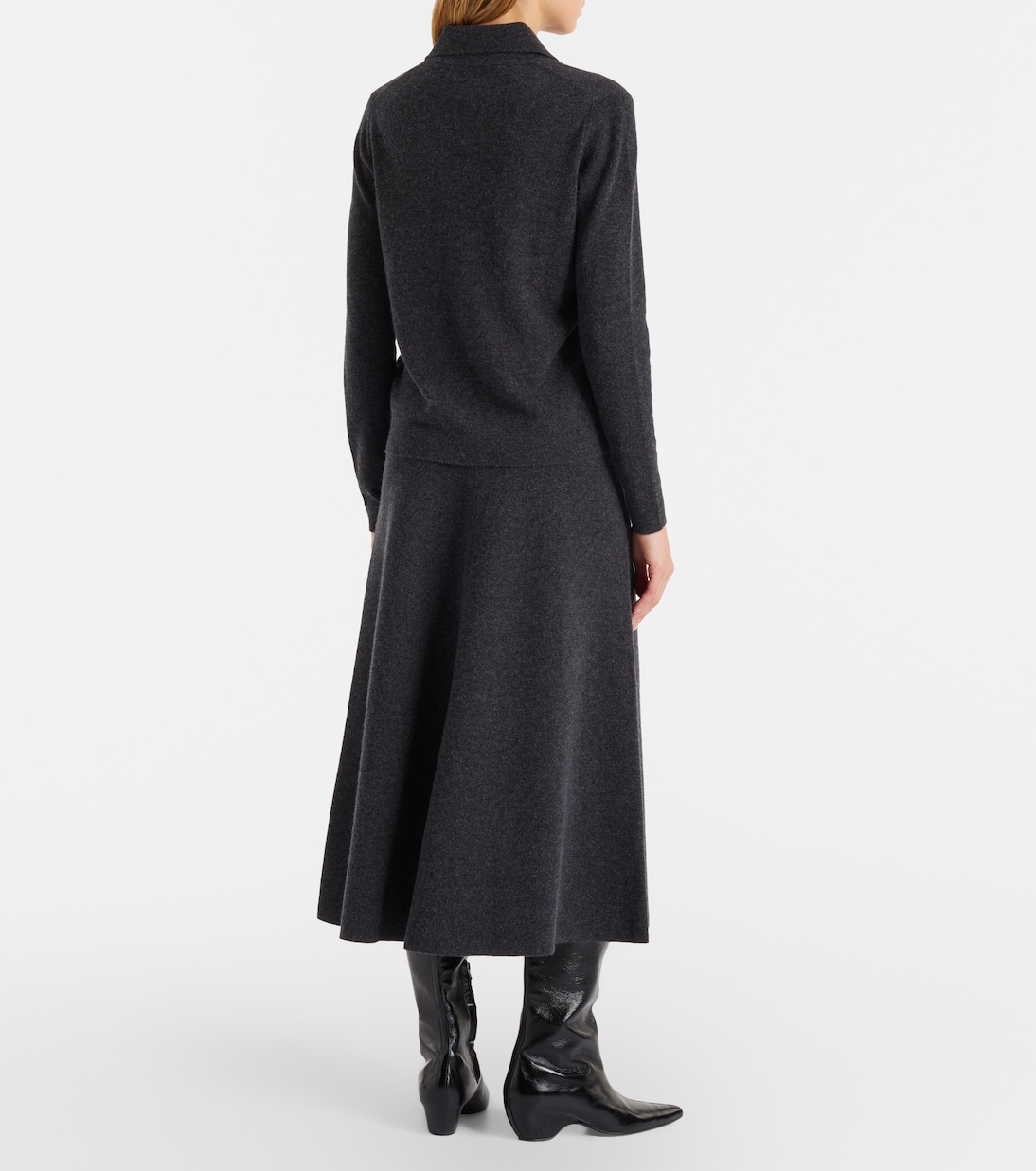 Wool and cashmere midi skirt | Jardin des Orangers