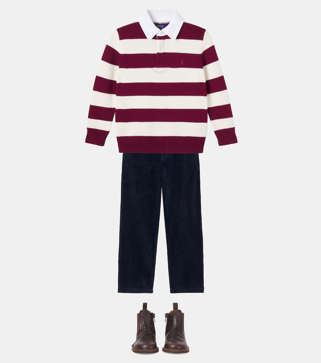 Striped cotton polo sweater | Polo Ralph Lauren Kids