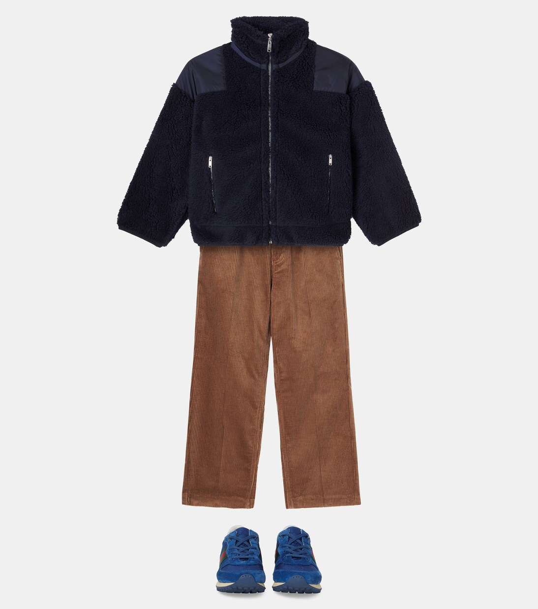 Web Stripe GG Canvas and suede sneakers | Gucci Kids