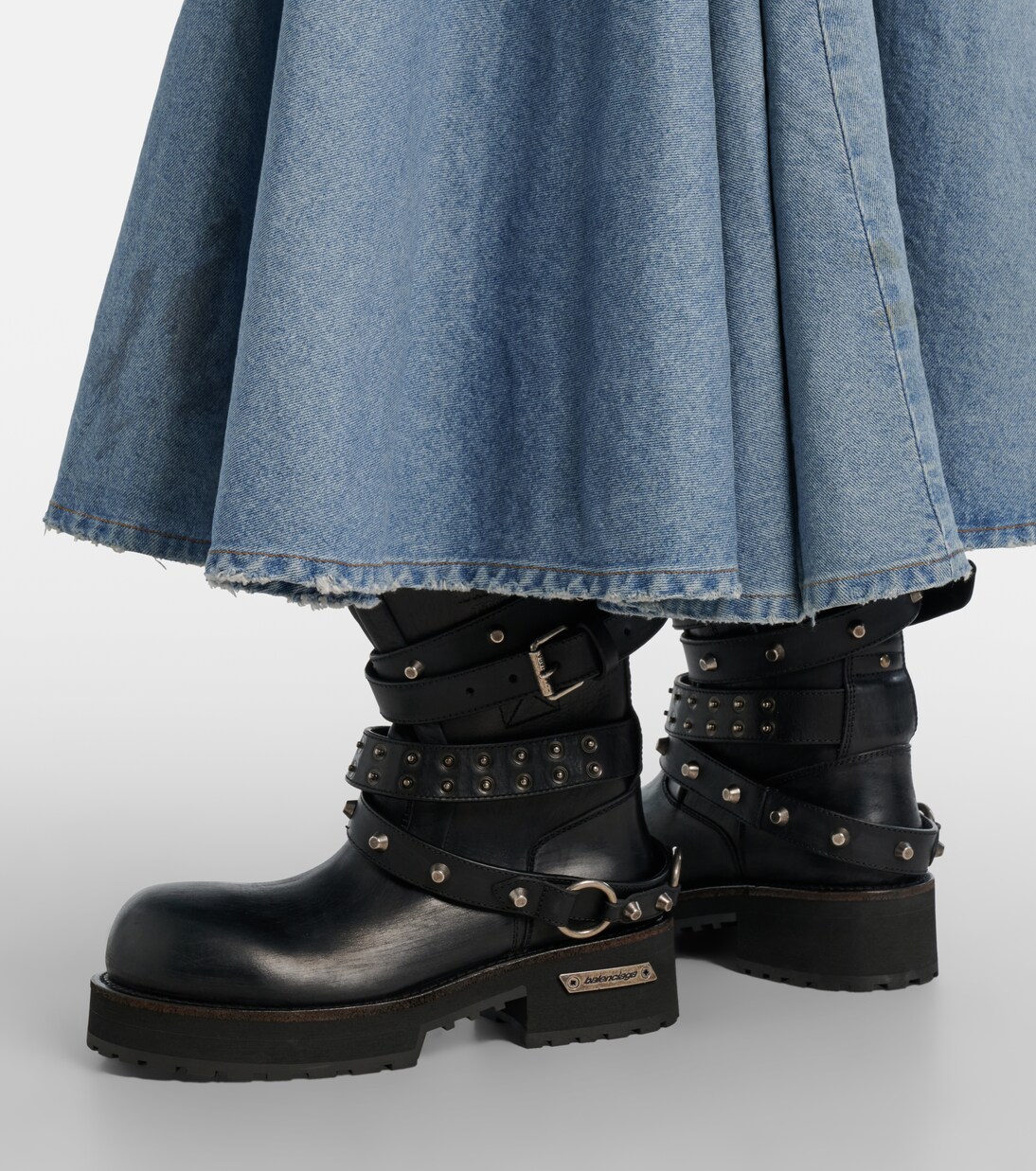 Venom City leather biker boots | Balenciaga