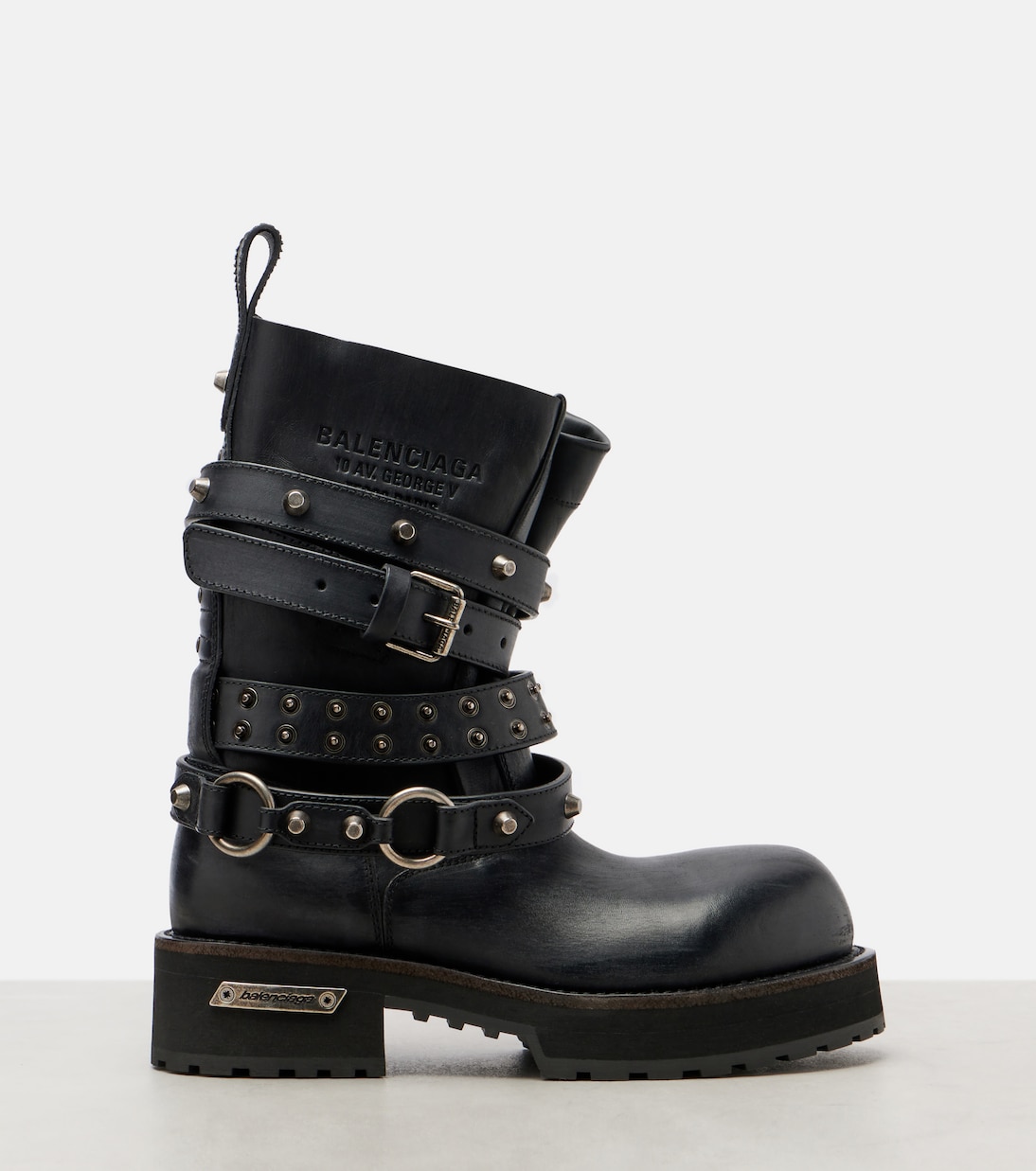 Venom City leather biker boots | Balenciaga