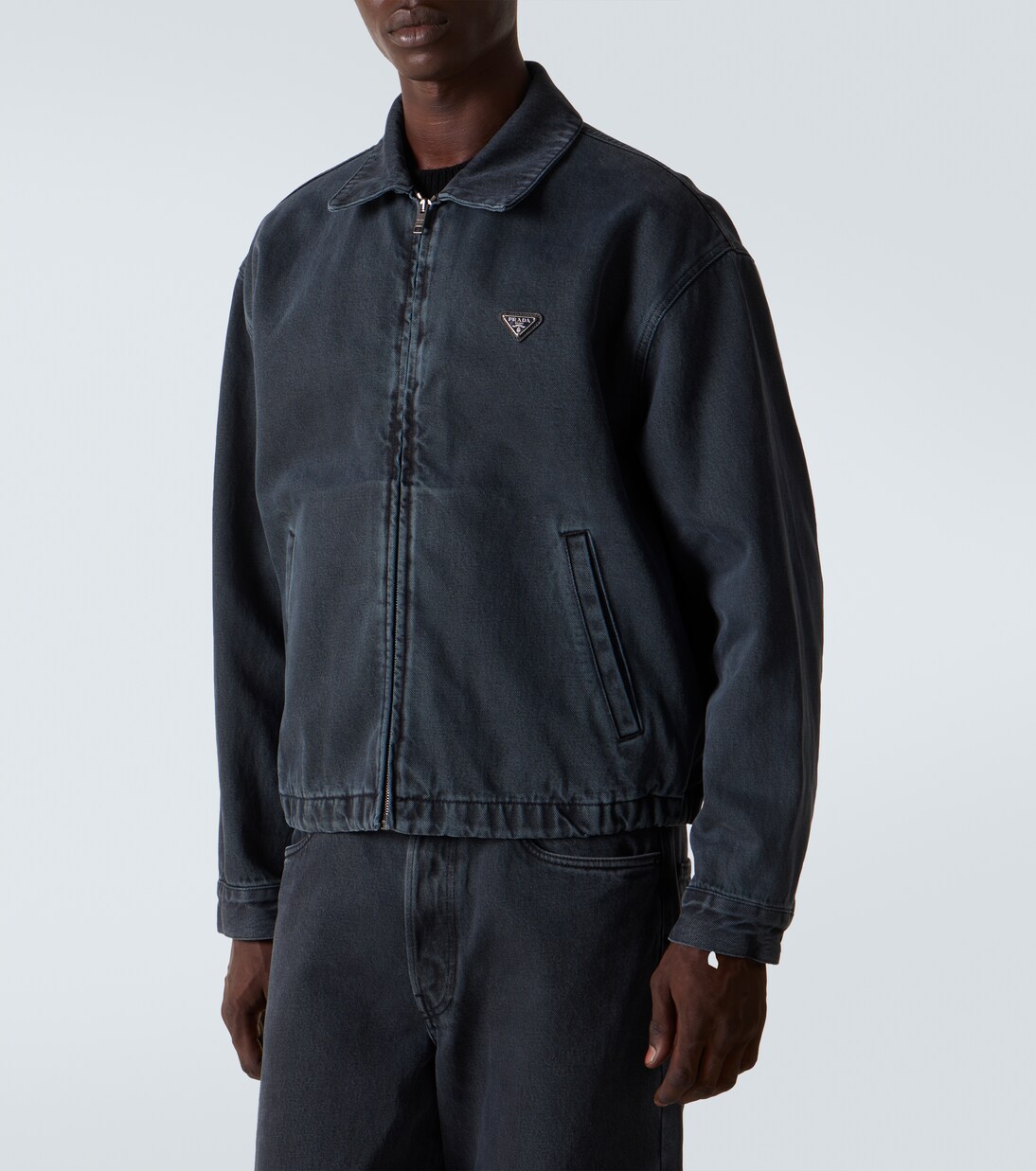 Denim blouson jacket | Prada