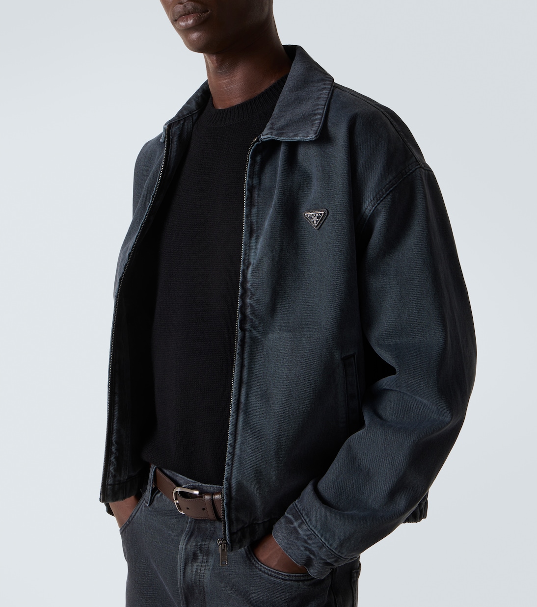 Denim blouson jacket | Prada