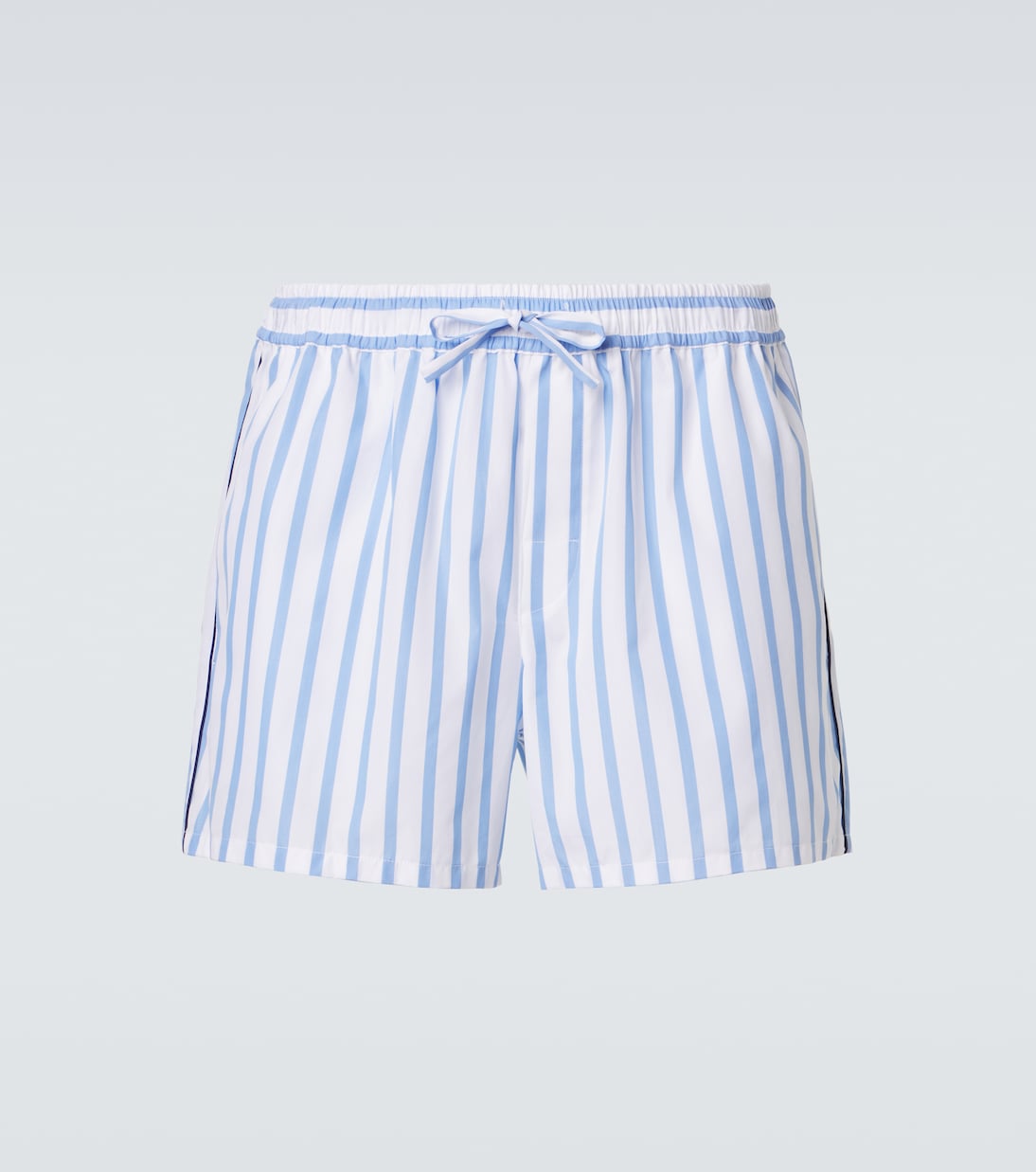 Striped cotton and silk poplin shorts | Dolce&Gabbana