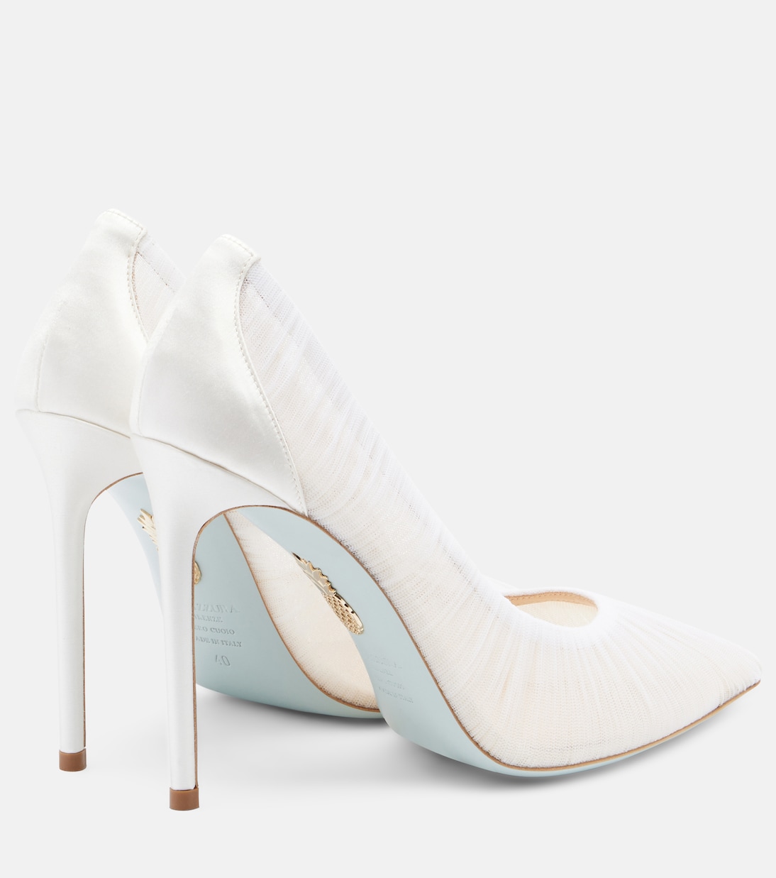 Voile 105 satin-trimmed tulle pumps | Aquazzura