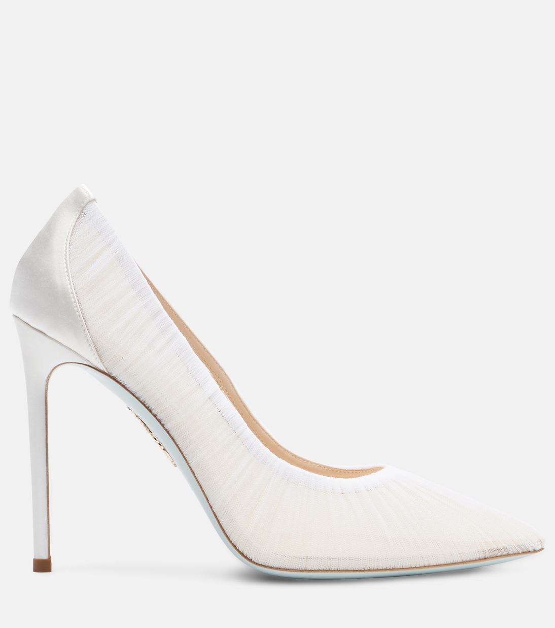 Voile 105 satin-trimmed tulle pumps | Aquazzura