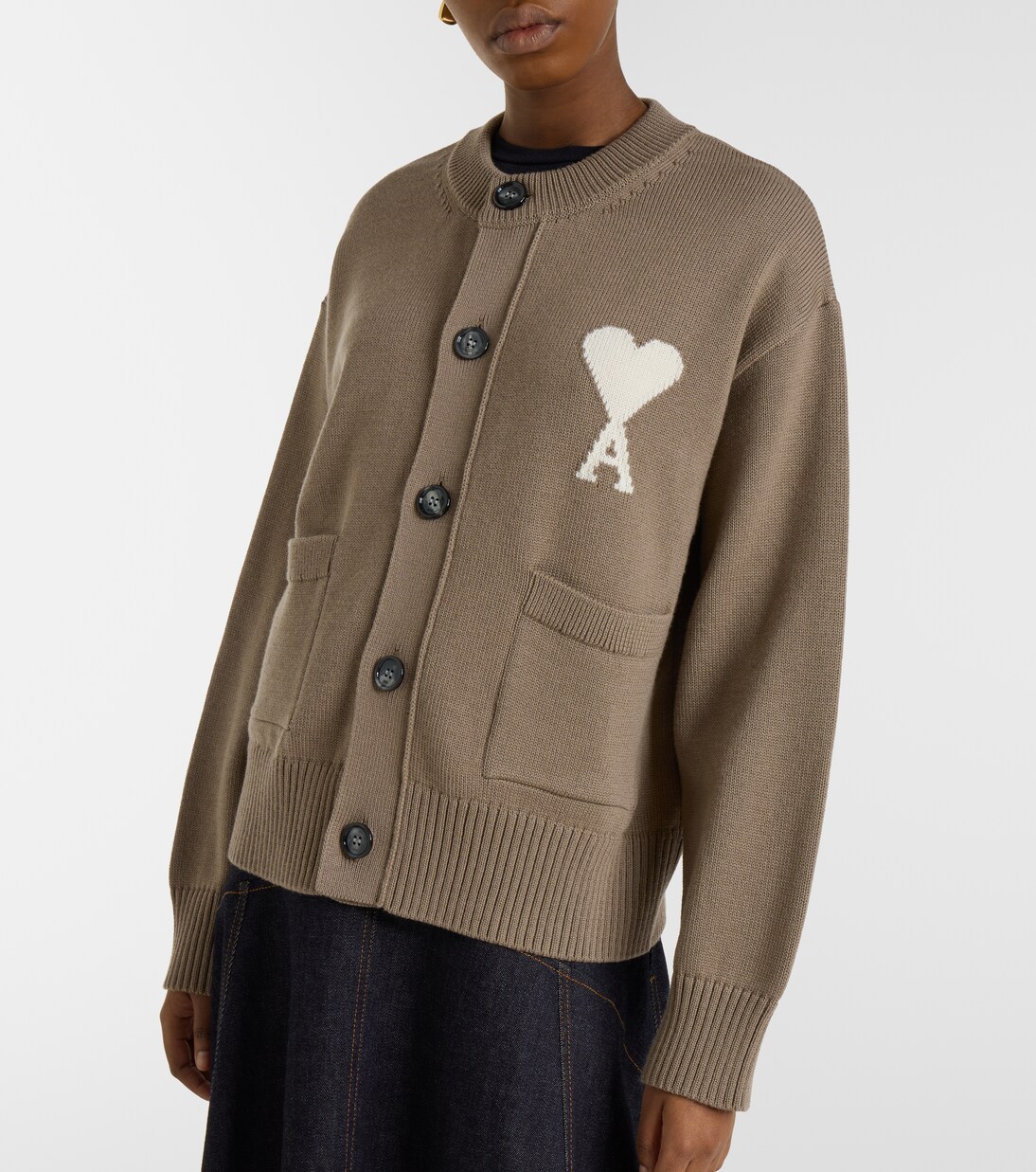 Cardigan Ami de Cœur in lana e cotone | Ami Paris